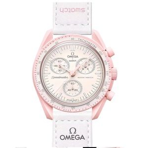 Omega Swatch Bioceramic Venus Pink MoonSwatch Watch NWT Brand New